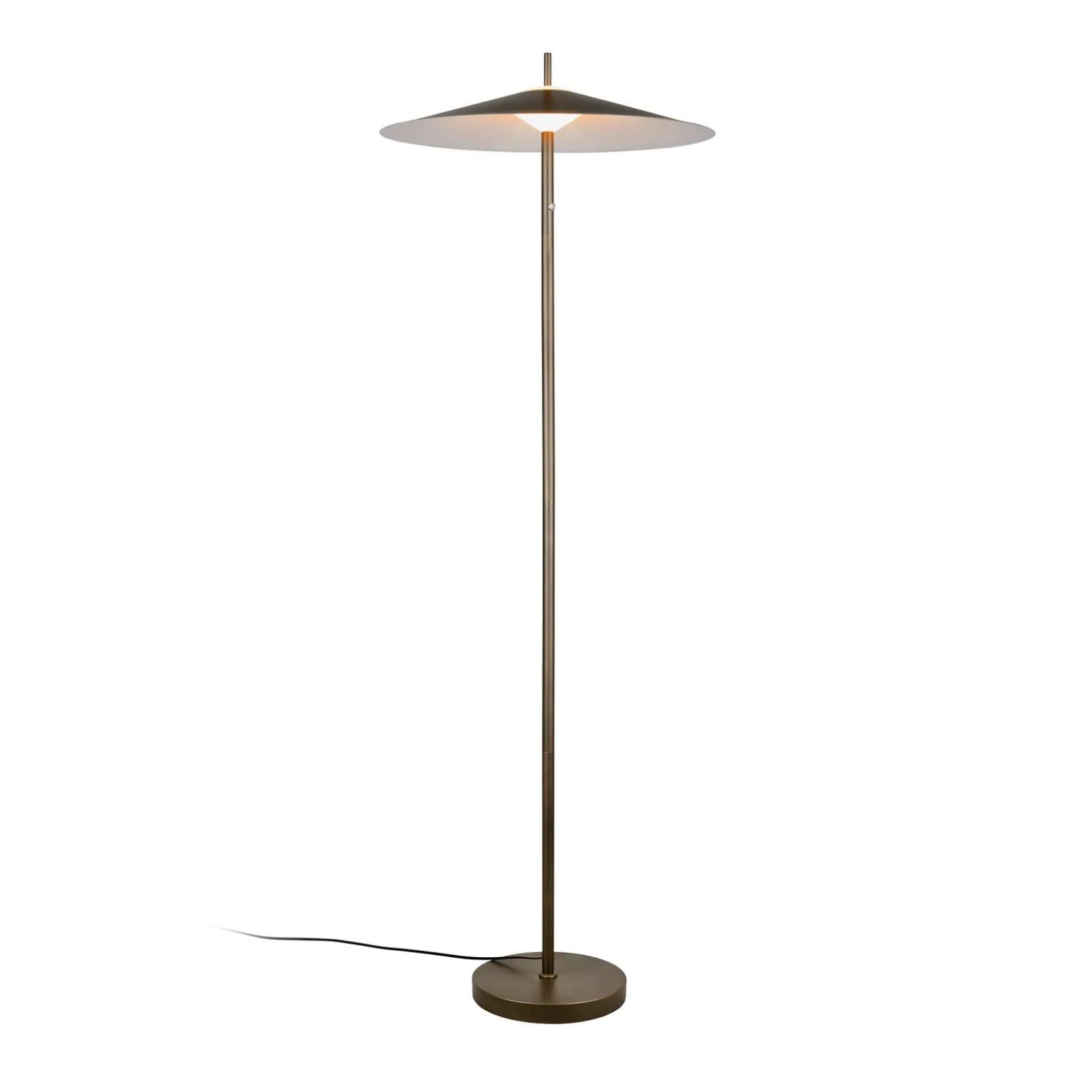 Lámpara de pie LED Amalo en color platino, altura 145 cm, metal, CCT