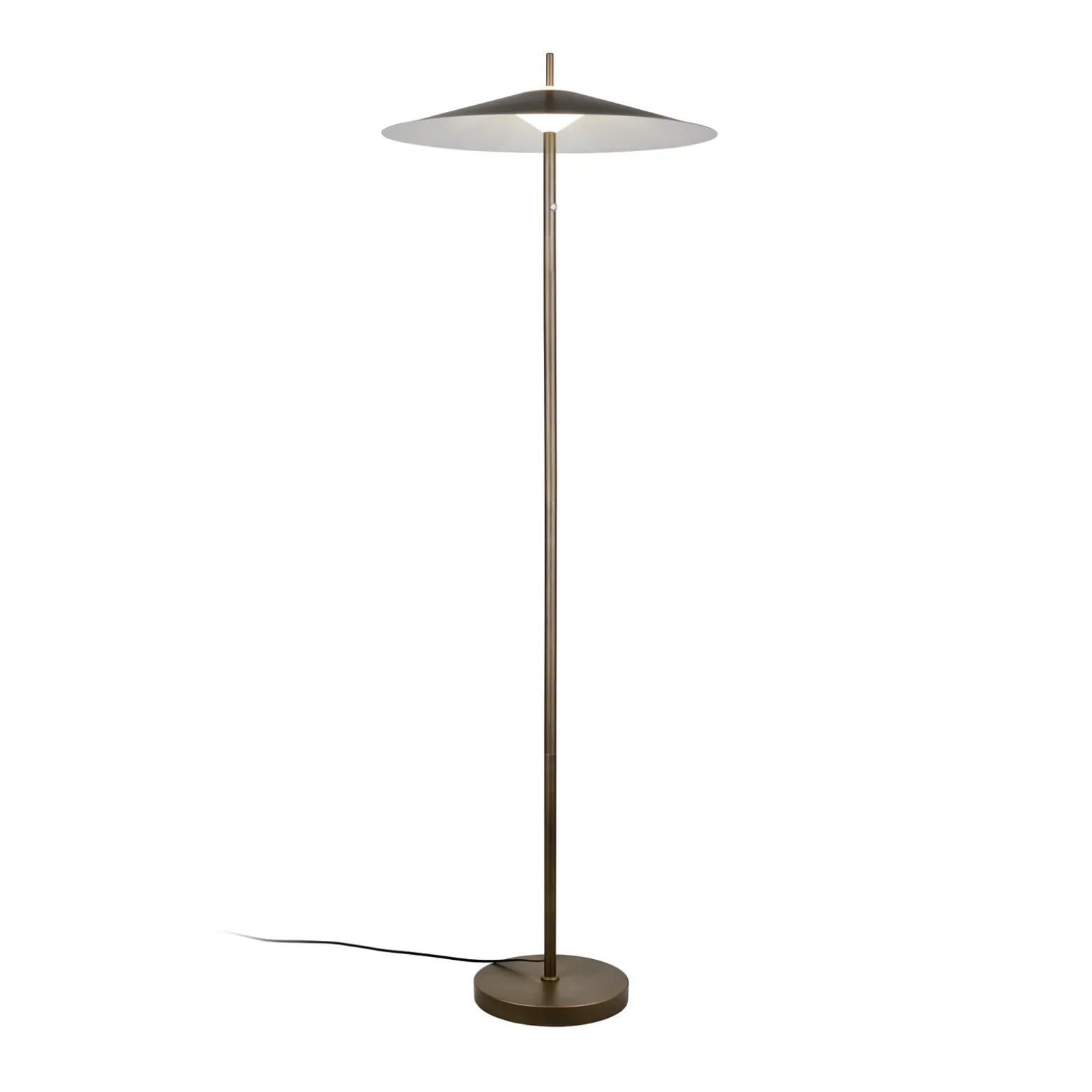 Lámpara de pie LED Amalo en color platino, altura 145 cm, metal, CCT