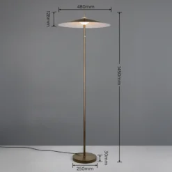Lámpara de pie LED Amalo en color platino, altura 145 cm, metal, CCT