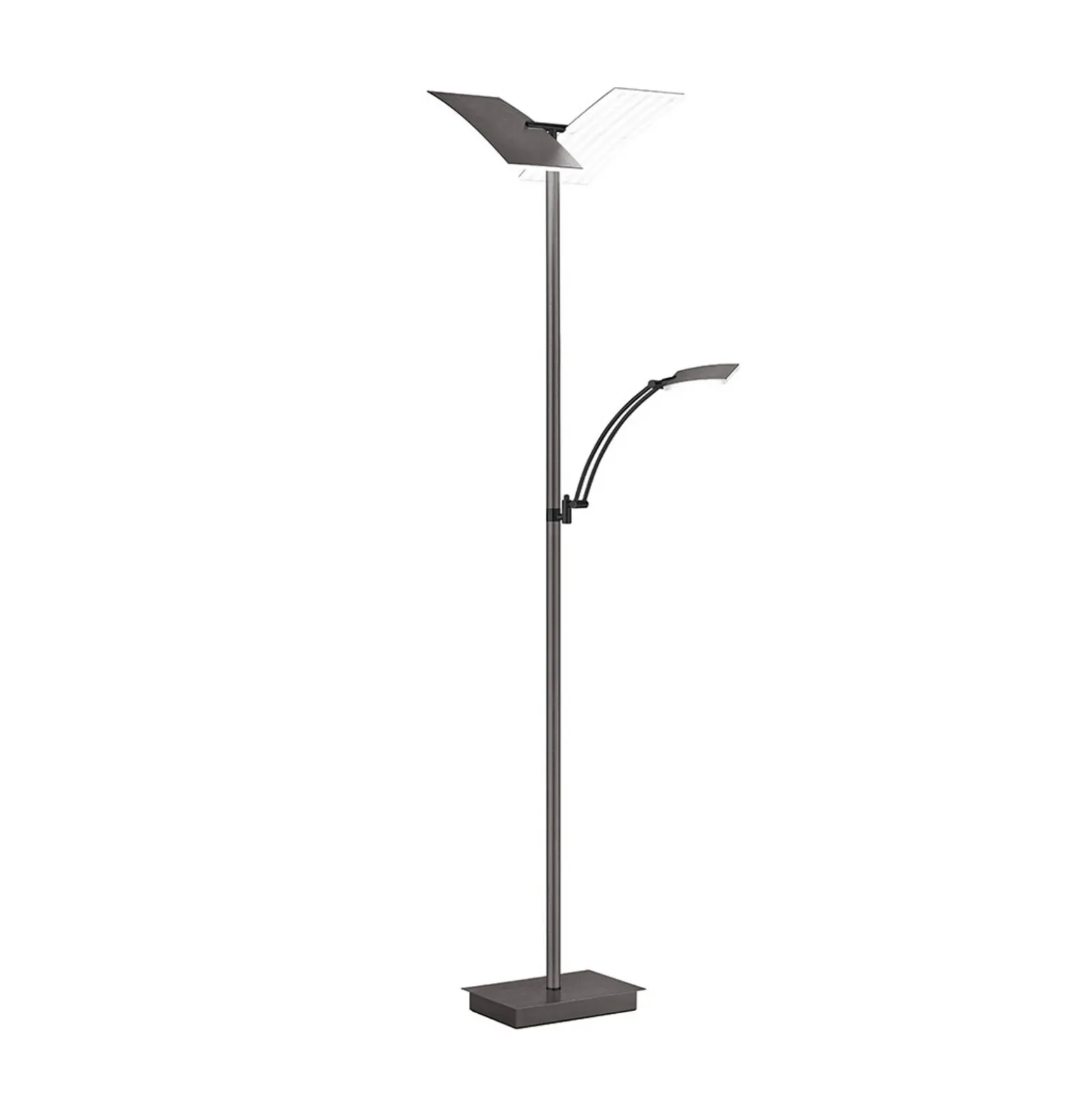 Lámpara de pie LED Andy, color bronce, altura 185 cm, metal, CCT, 3 luces.