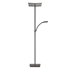 Lámpara de pie LED Andy, color bronce, altura 185 cm, metal, CCT, 3 luces.