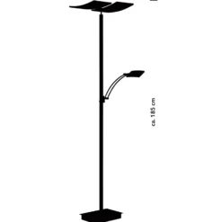 Lámpara de pie LED Andy, 3 luces, antracita, CCT, atenuador