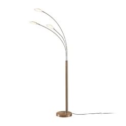 Lámpara de pie LED Anea de Lindby, 167 cm, 3 luces, color níquel
