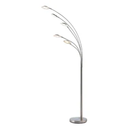 Lámpara de pie LED Anea de Lindby, 179 cm, 5 luces, color níquel