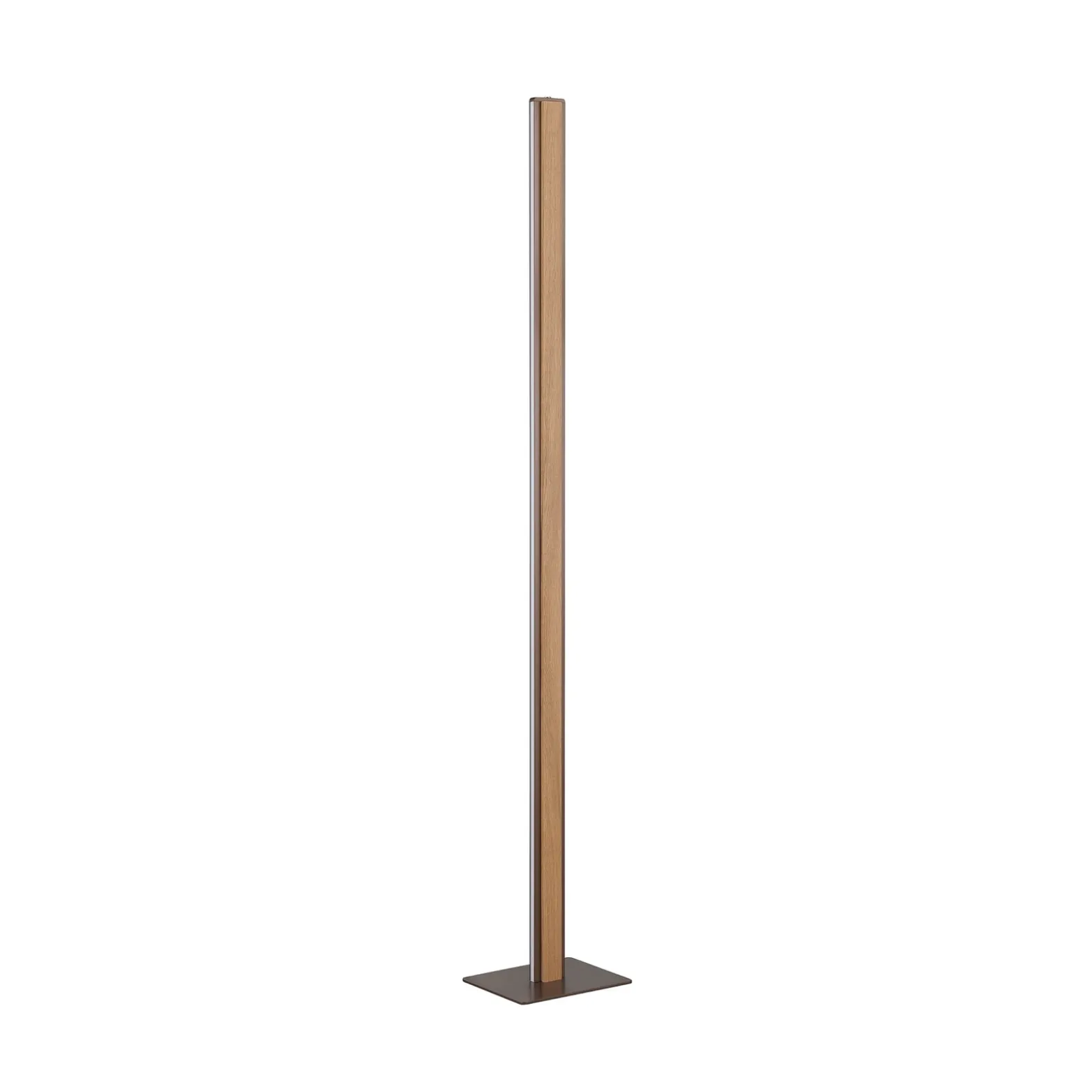 Lámpara de pie LED Arviso, color madera, roble, altura 142 cm, CCT