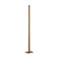 Lámpara de pie LED Arviso, color madera, roble, altura 142 cm, CCT