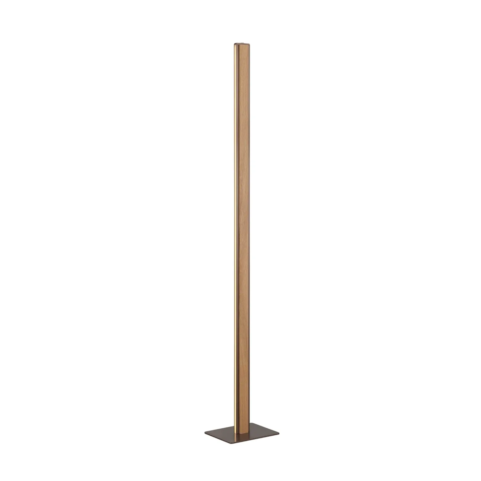 Lámpara de pie LED Arviso, color madera, roble, altura 142 cm, CCT