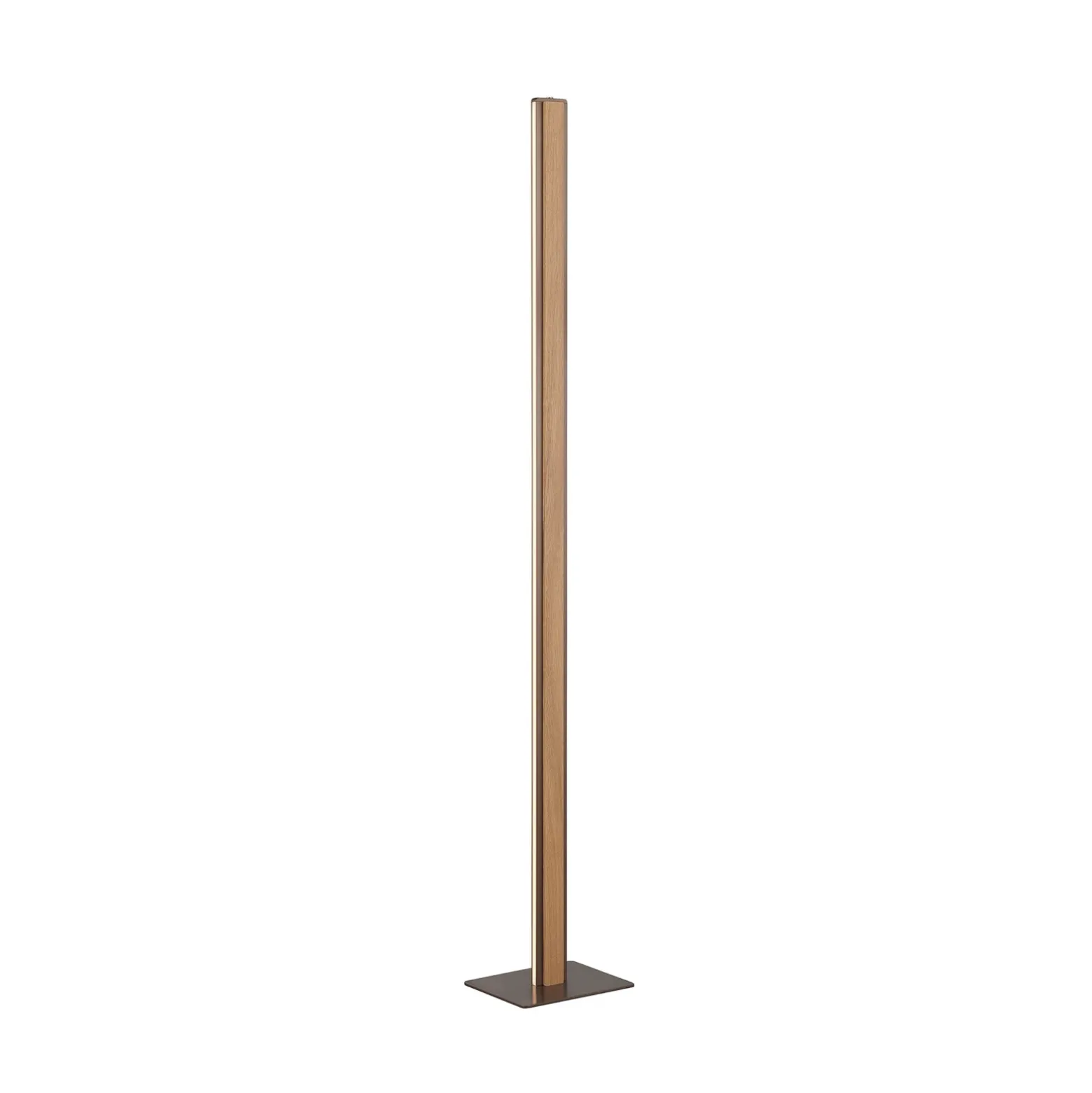 Lámpara de pie LED Arviso, color madera, roble, altura 142 cm, CCT