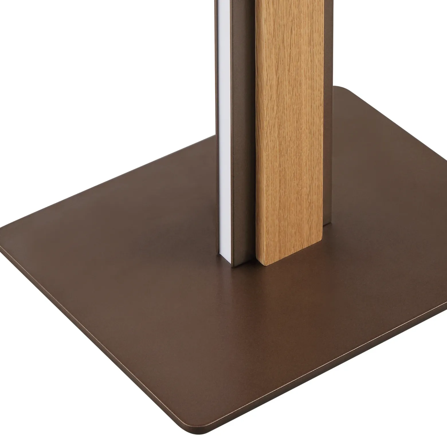 Lámpara de pie LED Arviso, color madera, roble, altura 142 cm, CCT