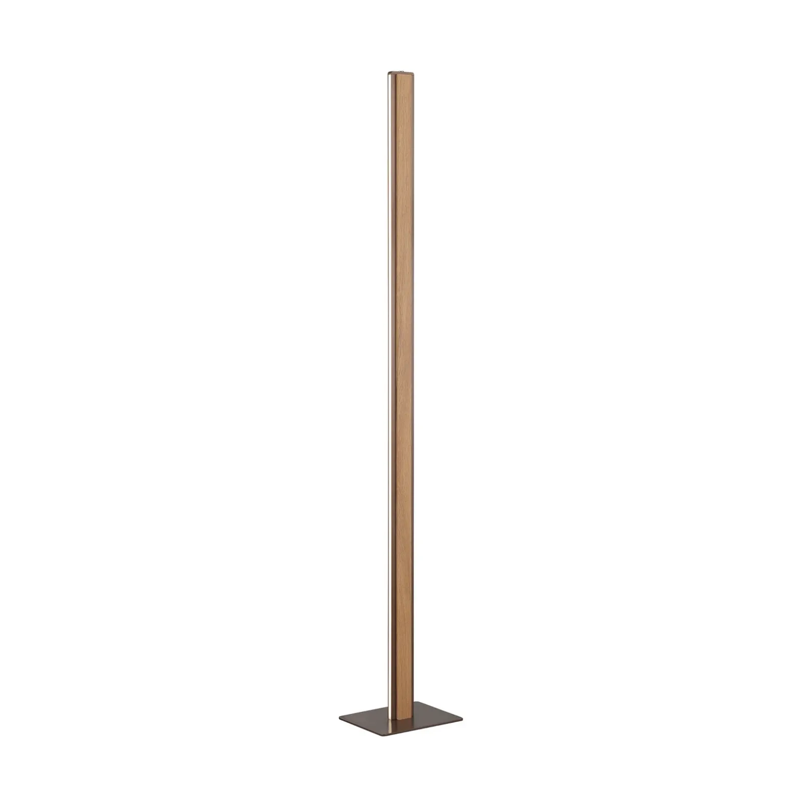 Lámpara de pie LED Arviso, color madera, roble, altura 142 cm, CCT