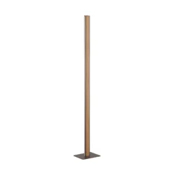 Lámpara de pie LED Arviso, color madera, roble, altura 142 cm, CCT