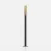 Lámpara de pie LED Barbotto en negro/oro