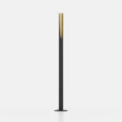 Lámpara de pie LED Barbotto en negro/oro