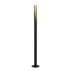 Lámpara de pie LED Barbotto en negro/oro