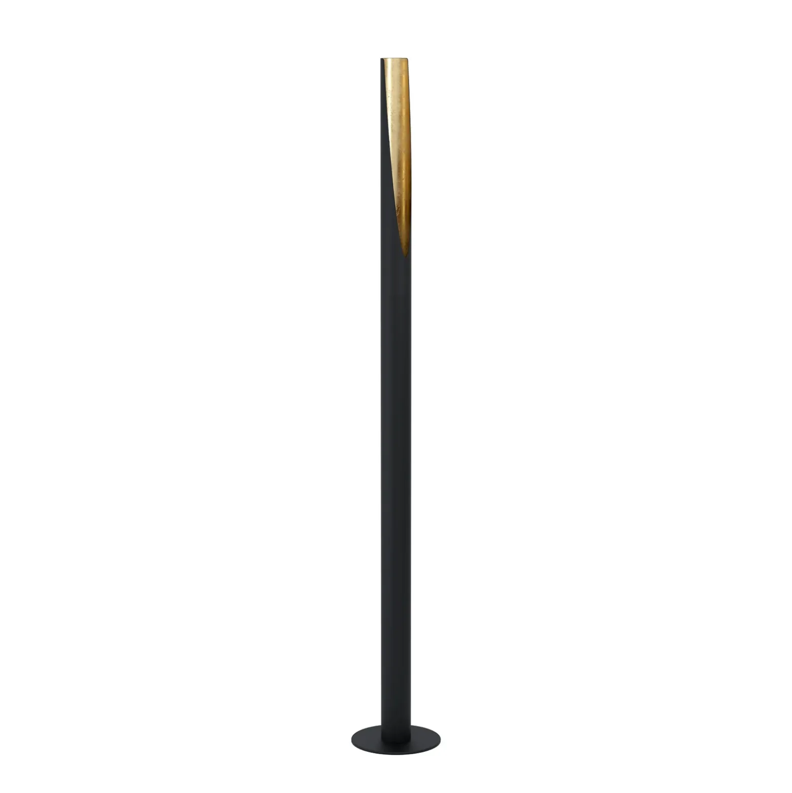 Lámpara de pie LED Barbotto en negro/oro