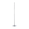 Lámpara de pie LED Bella, recta, base angular, acero