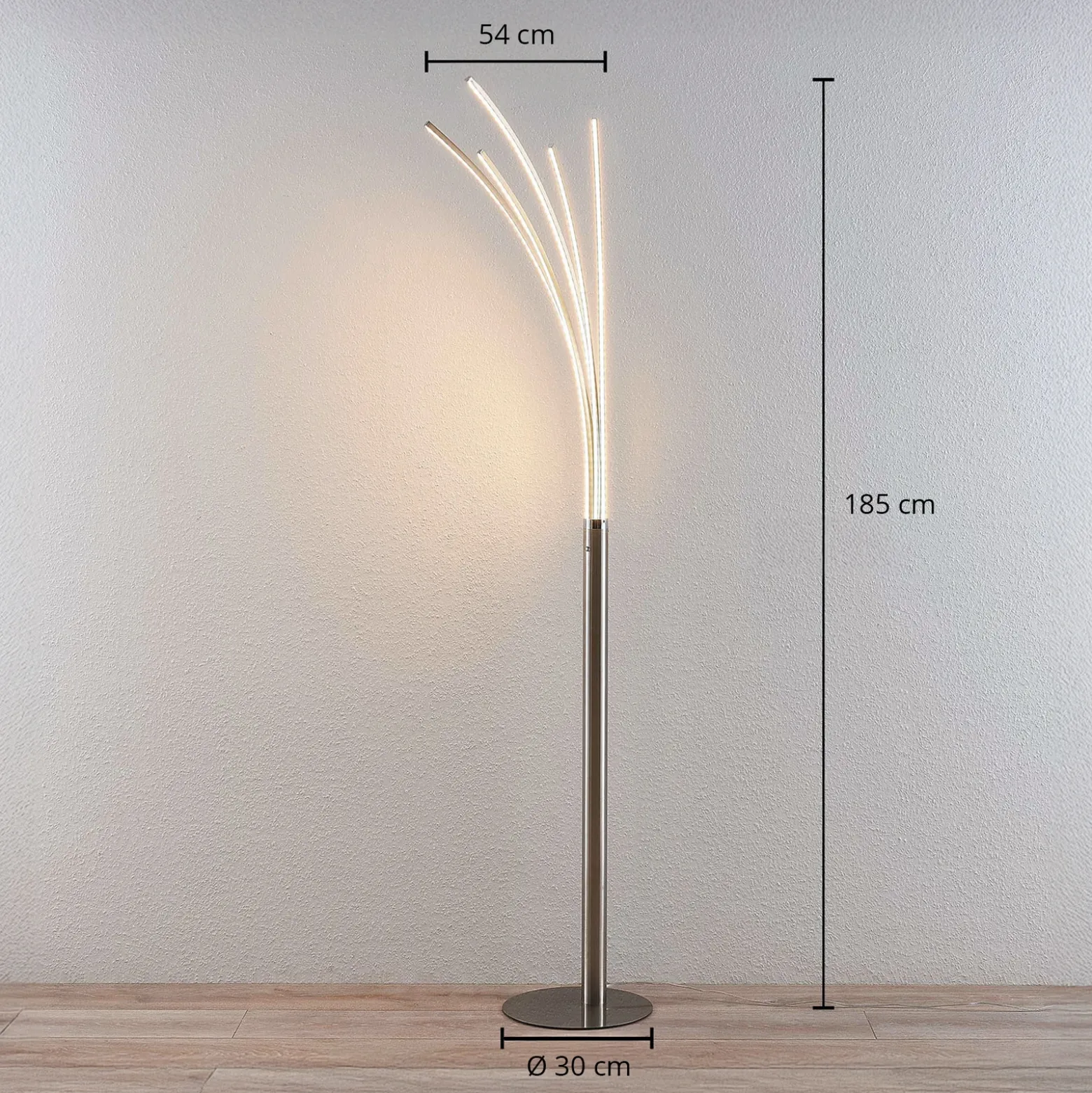 Lámpara de pie LED Boba con varios brazos