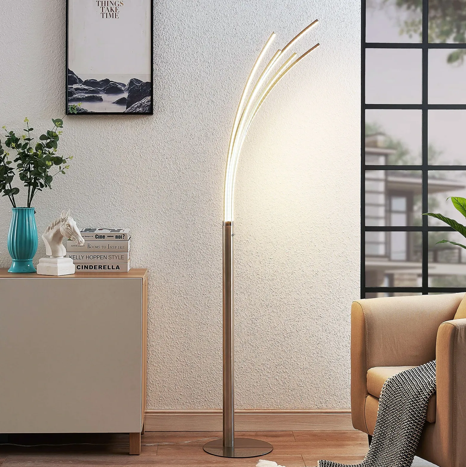 Lámpara de pie LED Boba con varios brazos