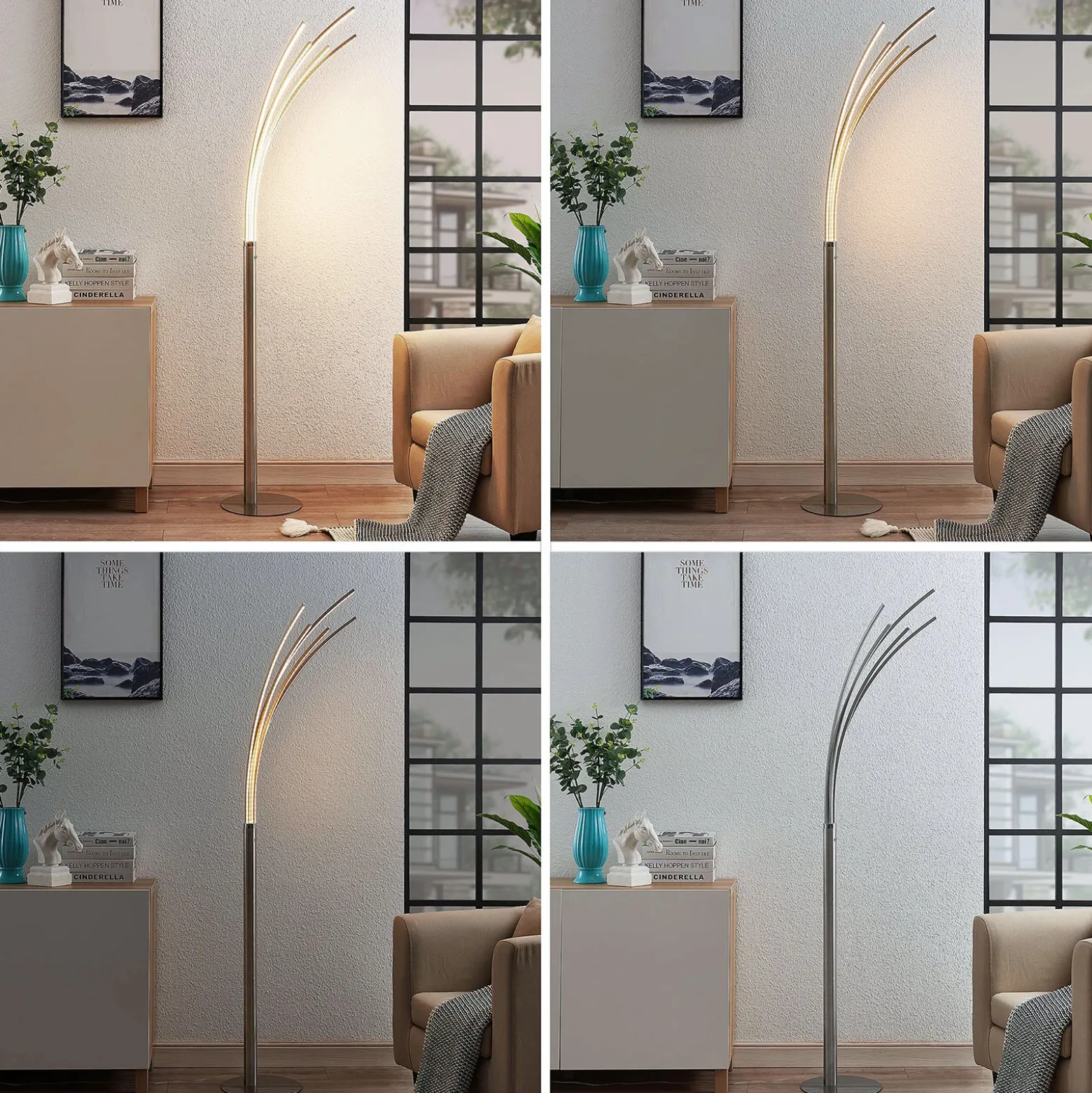 Lámpara de pie LED Boba con varios brazos