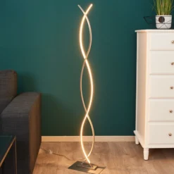 Lámpara de pie LED Bobi con forma arqueada