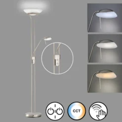 Lámpara de pie LED con brazo de lectura, función CCT