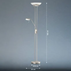 Lámpara de pie LED con brazo de lectura, función CCT