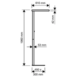 Lámpara de pie LED con sensor MAULjuvis, negro, 196 cm, base atenuable