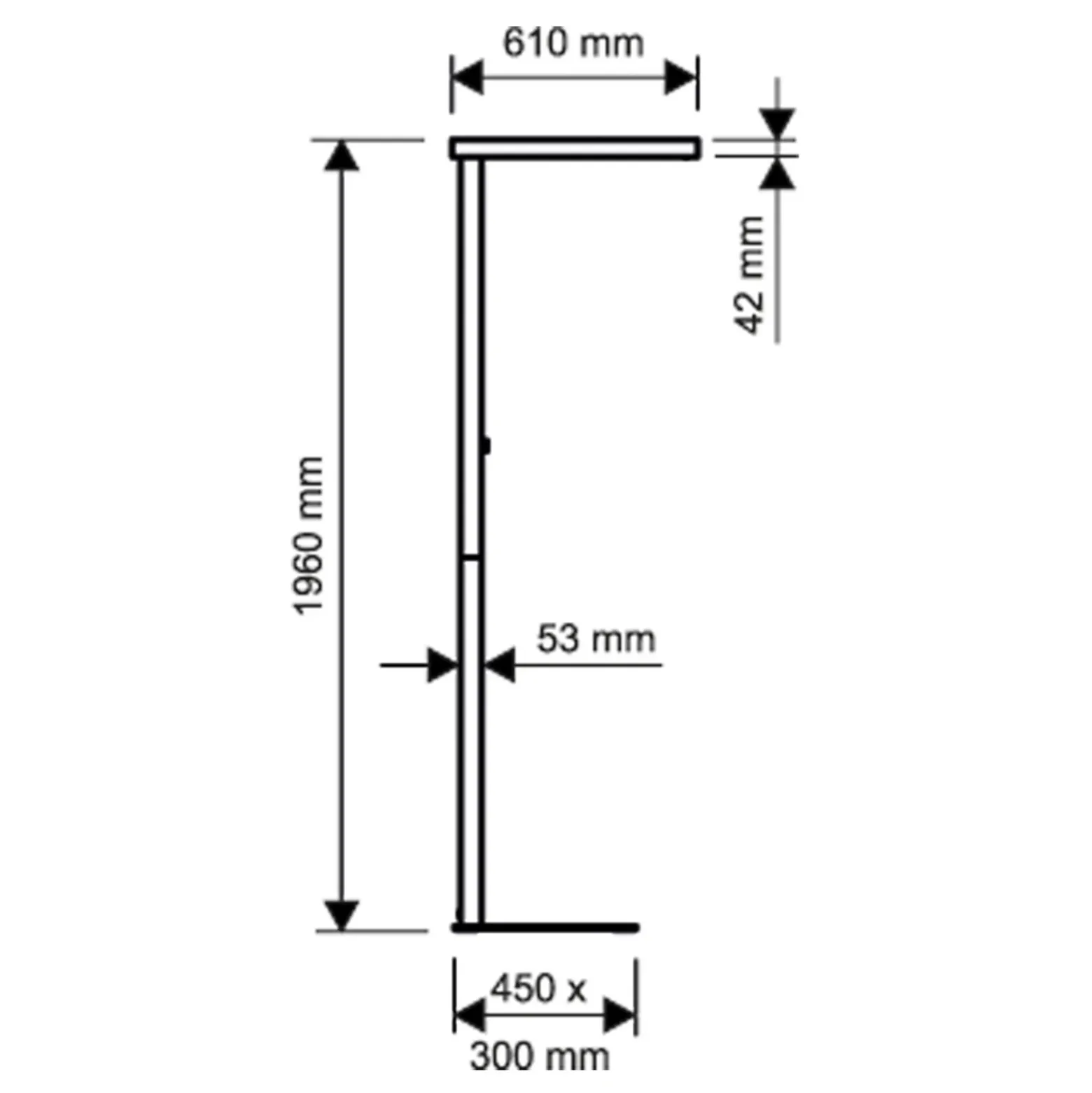 Lámpara de pie LED con sensor MAULjuvis, negro, 196 cm, base atenuable