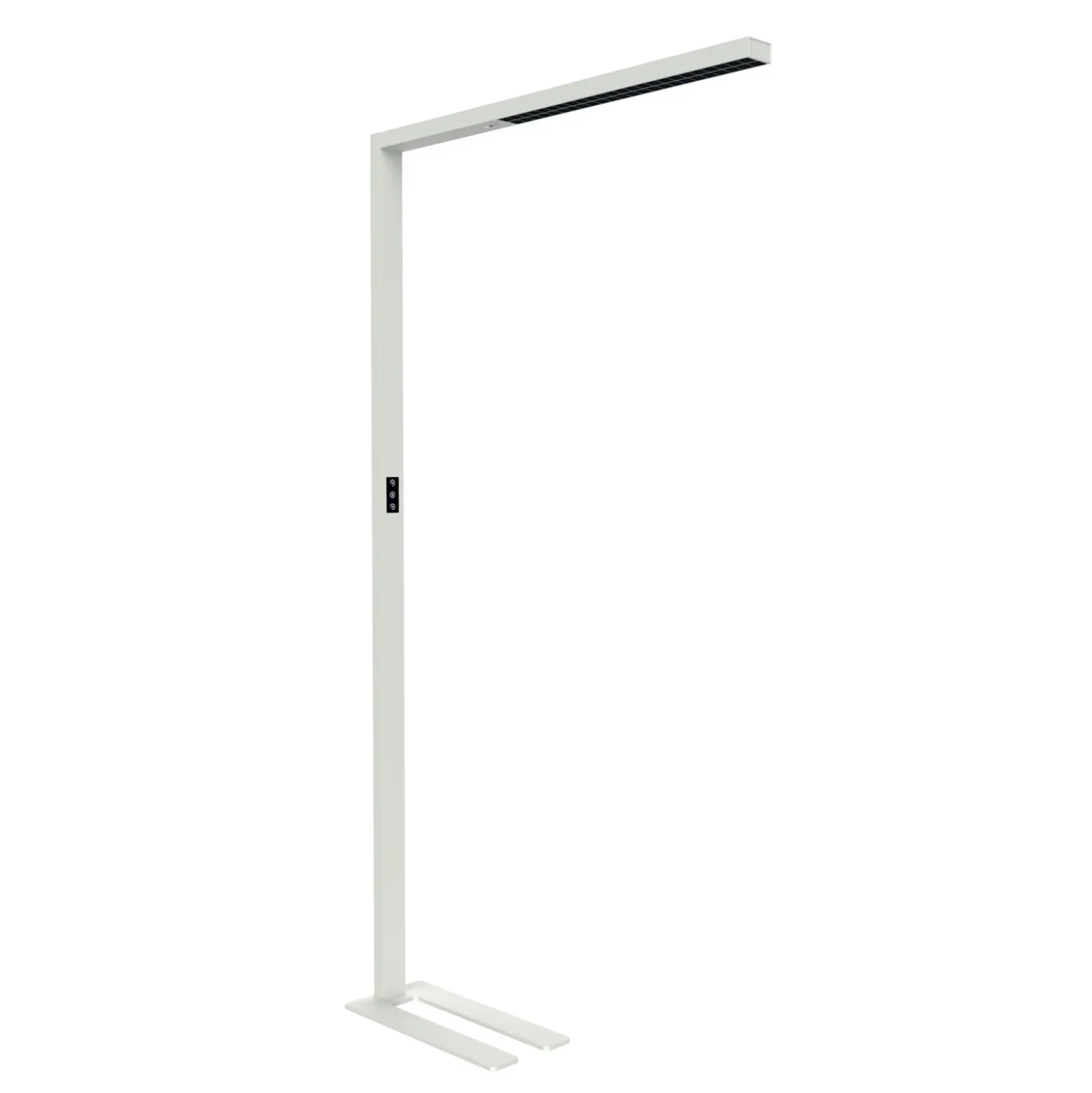 Lámpara de pie LED con sensor MAULsirius, blanca, CCT, atenuable, con pie
