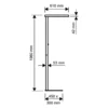 Lámpara de pie LED con sensor MAULjuvis, blanco, 196 cm, base, atenuable