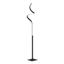 Lámpara de pie LED Course, negro mate, 3.000 K, altura 145 cm