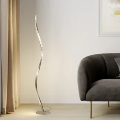 Lámpara de pie LED Criostal de Lindby, RGBW, atenuable, control remoto