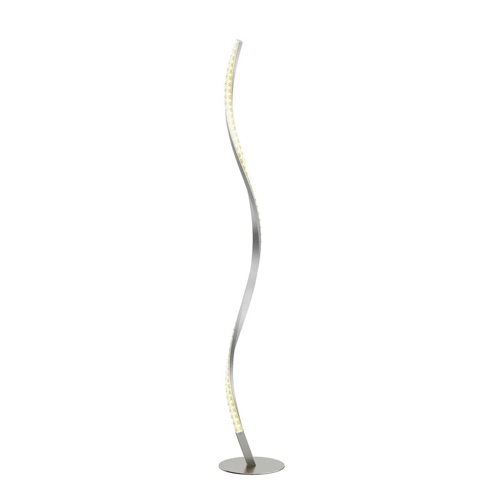Lámpara de pie LED Criostal de Lindby, RGBW, atenuable, control remoto