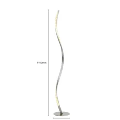 Lámpara de pie LED Criostal de Lindby, RGBW, atenuable, control remoto