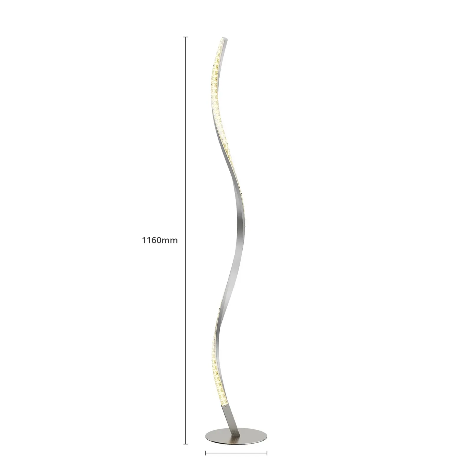 Lámpara de pie LED Criostal de Lindby, RGBW, atenuable, control remoto