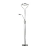 Lámpara de pie LED Davos, color níquel, altura 180 cm, 2 luces, CCT