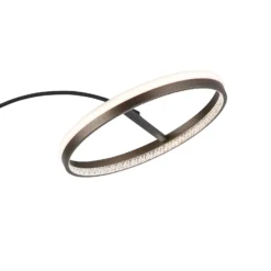 Lámpara de pie LED Della, altura 190 cm, negro/gris oscuro, metal