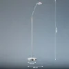 Lámpara de pie LED Dent, CCT, 1 luz, níquel