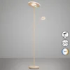 Lámpara de pie LED Dent, color arena, 180 cm, metal, CCT 2 luces.