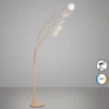 Lámpara de pie LED Dent, color arena Altura 225 cm, CCT, 5 luces.