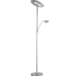 Lámpara de pie LED Dent, color níquel, 180 cm, CCT, 2 luces