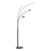 Lámpara de pie LED Dent, negro, 225 cm, metal, CCT, 5 luces.