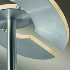 Lámpara de pie LED Dent, níquel/cromo mate, 180 cm, CCT, 1 luz.