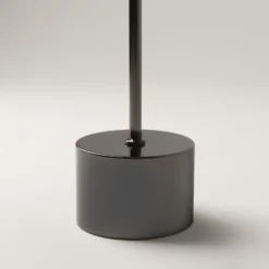 Lámpara de pie LED DOUBLE MOON, negro/gris ahumado, altura 146 cm