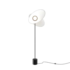 Lámpara de pie LED Evolution de Maytoni, blanco/negro, altura 158 cm
