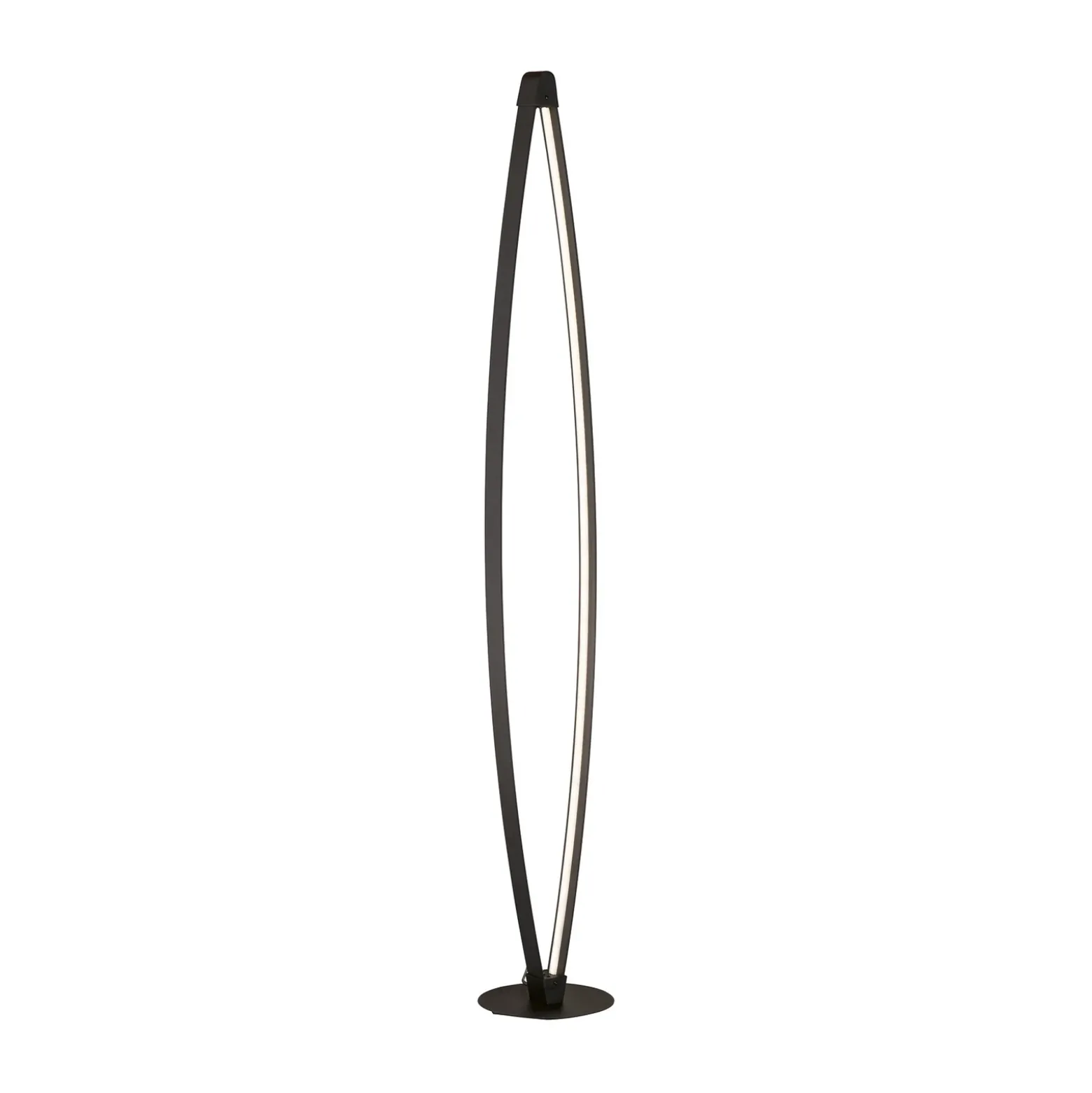 Lámpara de pie LED Fenga, regulador táctil, CCT, negro