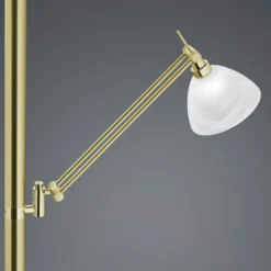 Lámpara de pie LED Findus, 2 luces, latón