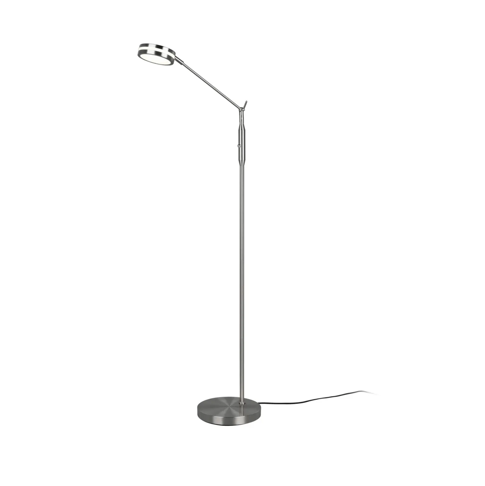 Lámpara de pie LED Franklin, regulador con sensor, níquel mate