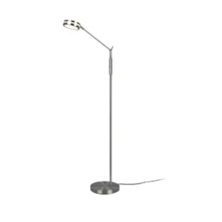 Lámpara de pie LED Franklin, regulador con sensor, níquel mate