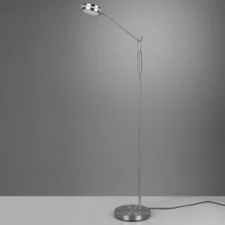 Lámpara de pie LED Franklin, regulador con sensor, níquel mate